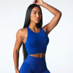 Azure Blue Resilience Seamless Bra -NVGTN Store DSC07069