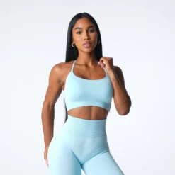 Pastel Blue Invincible Seamless Bra -NVGTN Store DSC07090