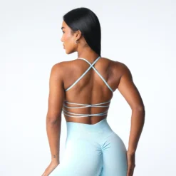 Pastel Blue Invincible Seamless Bra -NVGTN Store DSC07094