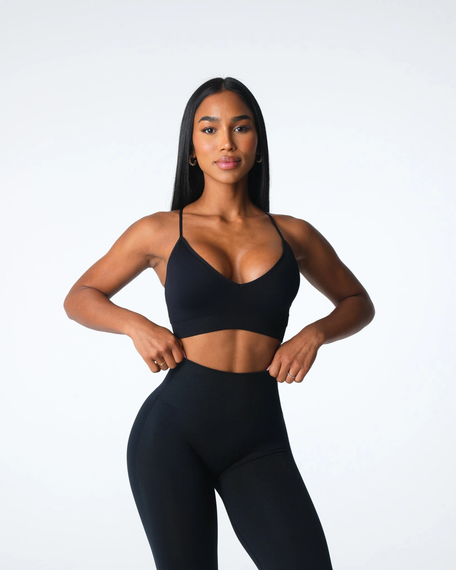 Black Glimpse Ribbed Seamless Bra 3 Black Glimpse Ribbed Seamless Bra