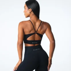 Black Glimpse Ribbed Seamless Bra 9 Black Glimpse Ribbed Seamless Bra -NVGTN Store DSC07121