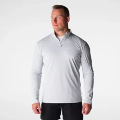 Light Grey Skyline Quarter Zip