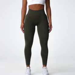 Olive Performance Seamless Leggings 8 Olive Performance Seamless Leggings -NVGTN Store DSC07334