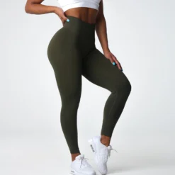 Olive Performance Seamless Leggings 9 Olive Performance Seamless Leggings -NVGTN Store DSC07335
