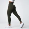 Olive Performance Seamless Leggings -NVGTN Store DSC07336