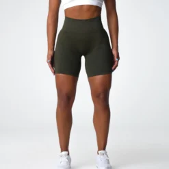 Olive Contour 2.0 Seamless Shorts -NVGTN Store DSC07340