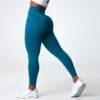 French Blue Solid Seamless Leggings -NVGTN Store DSC07358