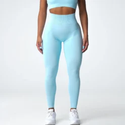 Pastel Blue Scrunch Seamless Leggings -NVGTN Store DSC07522