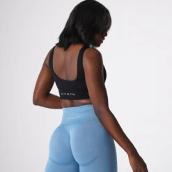 Black Elevate Seamless Bra -NVGTN Store DSC07825new