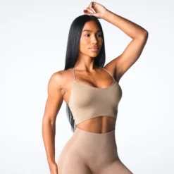 Beige Cascade Seamless Bra -NVGTN Store DSC07828