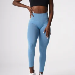 Sky Blue Curve Seamless Leggings -NVGTN Store DSC07845