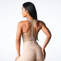 Beige Resilience Seamless Bra 9 Beige Resilience Seamless Bra -NVGTN Store DSC07849