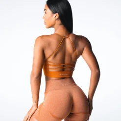 Terracotta Cascade Seamless Bra -NVGTN Store DSC07873