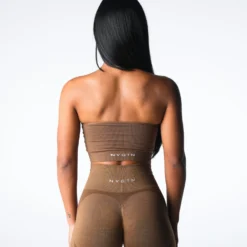 Mocha Conquer Ribbed Seamless Bra -NVGTN Store DSC07898