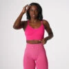 Fuchsia Flourish Seamless Bra -NVGTN Store DSC07985