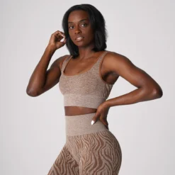 Mocha Zebra Eclipse Seamless Bra -NVGTN Store DSC08024