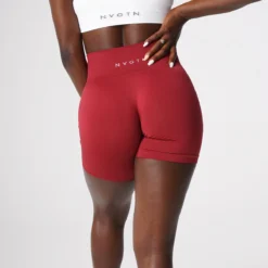 Carmine Solid Seamless Shorts -NVGTN Store DSC08220