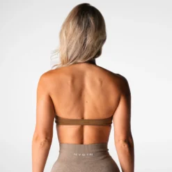 Mocha Comeback Seamless Halter Bra -NVGTN Store DSC08297