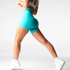 Turquoise Signature 2.0 Shorts -NVGTN Store DSC08337