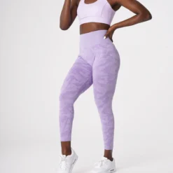 Lilac Camo Seamless Leggings -NVGTN Store DSC08339 1