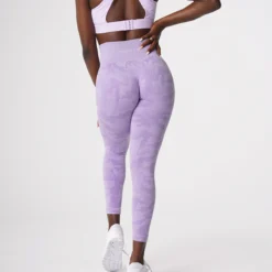 Lilac Camo Seamless Leggings -NVGTN Store DSC08344 1