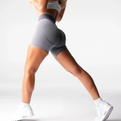Grey Knockout Seamless Shorts -NVGTN Store DSC08345