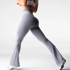 Grey Tall Iconic Seamless Flare Leggings -NVGTN Store DSC08358 43703847 41fd 4ca3 86de 524148d8e51f