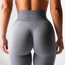 Grey Iconic Seamless Flare Leggings -NVGTN Store DSC08361 1