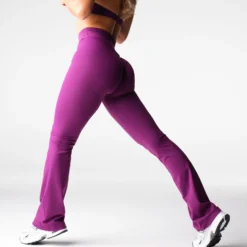 Deep Violet Effortless Flare Leggings -NVGTN Store DSC08372