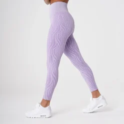 Lilac Zebra Seamless Leggings