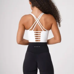White Matrix Bra Top