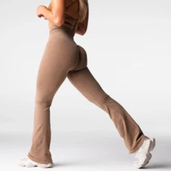 Mocha Iconic Seamless Flare Leggings