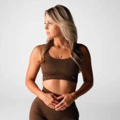 Hazelnut Harmony Ribbed Seamless Bra