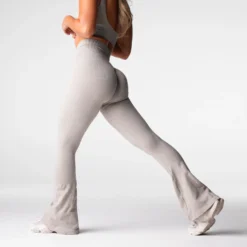 Driftwood Harmony Ribbed Seamless Flare Leggings