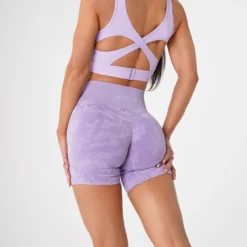 Lilac Camo Seamless Shorts -NVGTN Store DSC09254