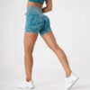 Teal Camo Seamless Shorts -NVGTN Store DSC09310