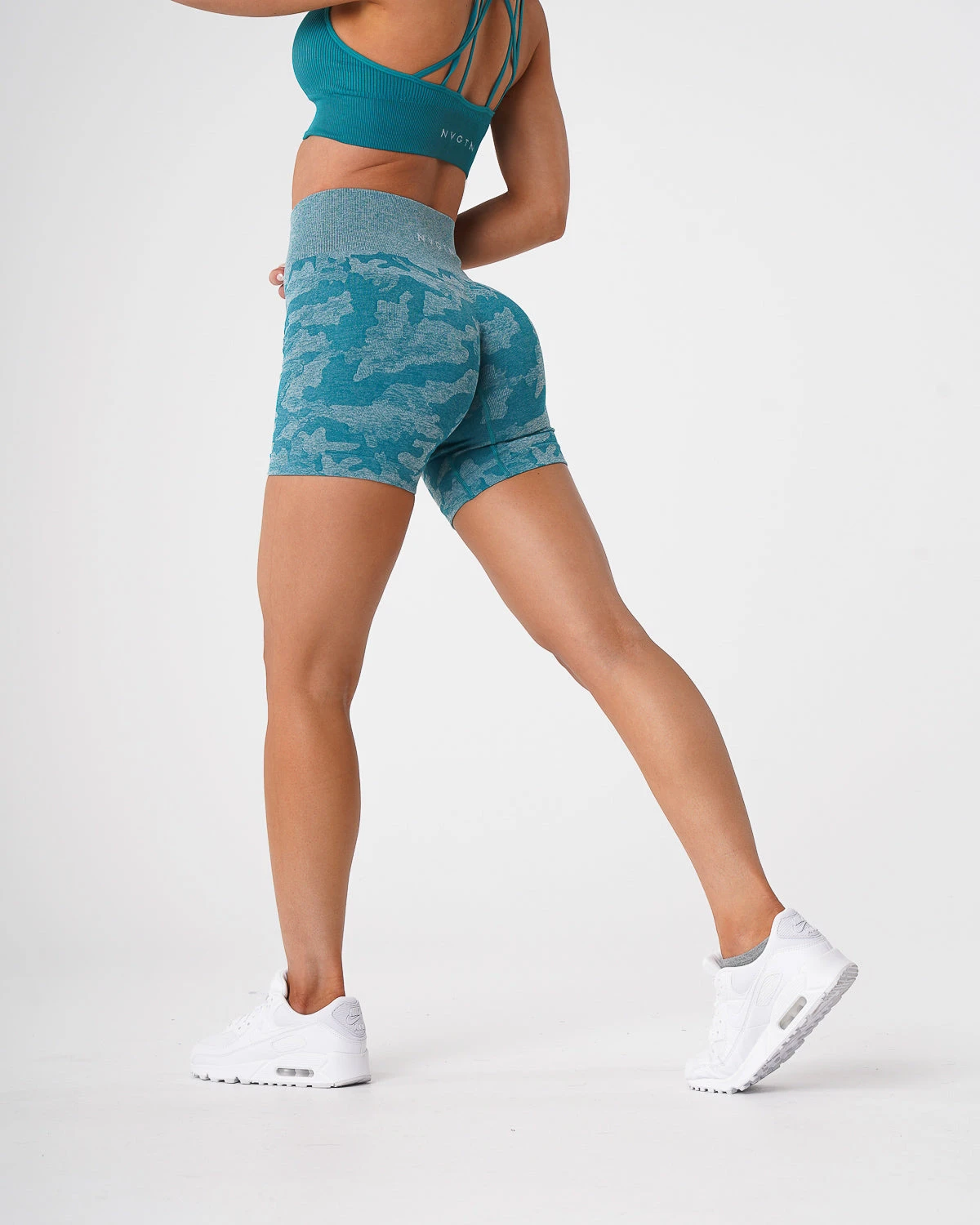 Teal Camo Seamless Shorts 3 Teal Camo Seamless Shorts