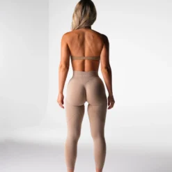 Beige Comeback Seamless Halter Bra -NVGTN Store DSC09427