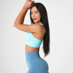 Aqua Galaxy Ribbed Seamless Bra -NVGTN Store DSC09588