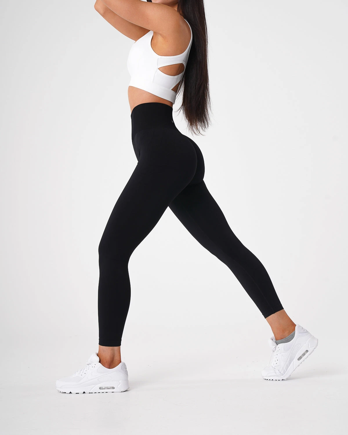 Black Solid Seamless Leggings 4 Black Solid Seamless Leggings - Image 2
