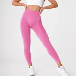 Bubble Gum Pink Contour Seamless Leggings -NVGTN Store DSC09905