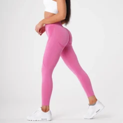 Bubble Gum Pink Contour Seamless Leggings -NVGTN Store DSC09907